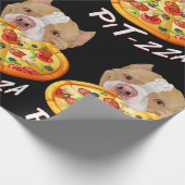 Pit-zza. Pit Bull & Pizza T-Shirt Coffee Mok Cadeaupapier (Hoek)