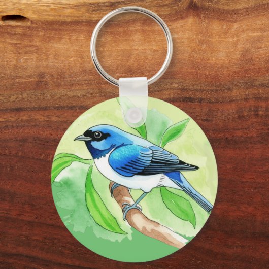 Pitangueira e Saí-andorinha (Tersina viridis) Sleutelhanger (Achterkant)