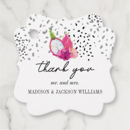 Pitaya Dragon Fruit Weddenschap Bedankjes Labels