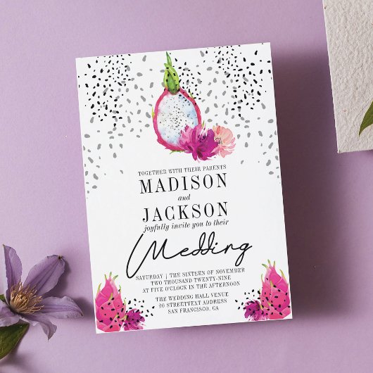 Pitaya Elegante Trouw Kaart