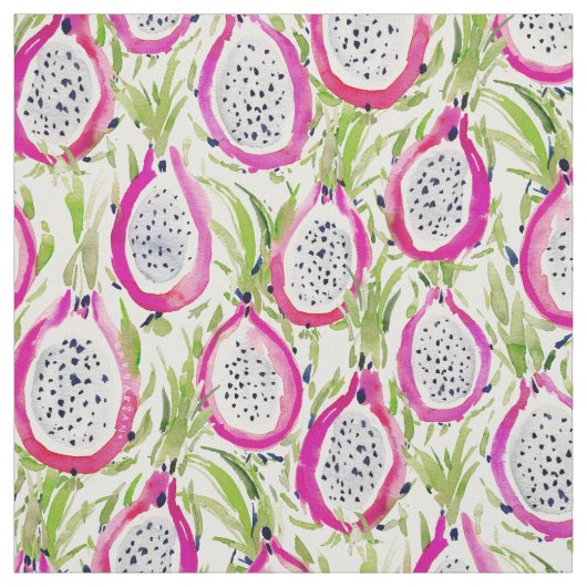 PITAYA FIYA Dragon Fruit Fabric Stof (Swatch)