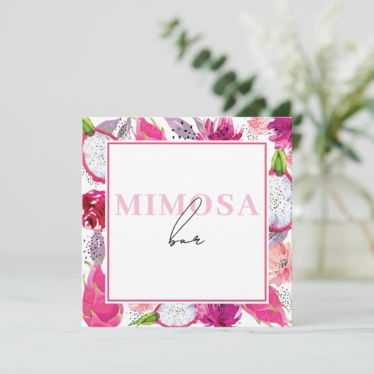 Pitaya Zomer Baby Sprinkle Tafelborden Kaart (Staand voorkant)