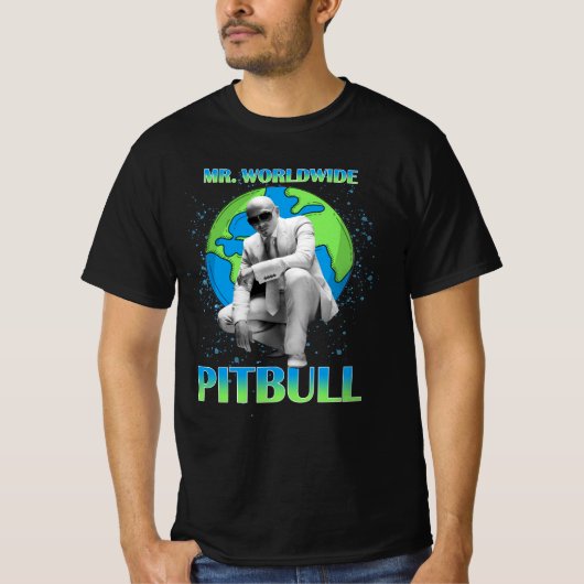 Pitbul de heer Worldwide T-shirt (Voorkant)