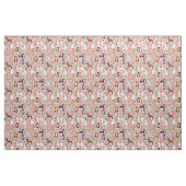 Pitbulhonden  floraalroze stof (Fat Quarter)