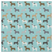 Pitbulhonden lichtblauw stof (Swatch)