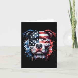 Pitbull 4 juli Amerikaanse vlag Gles Patriotic D Kaart