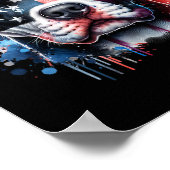 Pitbull 4 juli Amerikaanse vlag Gles Patriotic D Poster (Hoek)
