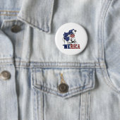 Pitbull 4 juli Amerikaanse vlag zonnebril Ronde Button 5,7 Cm (In situ)