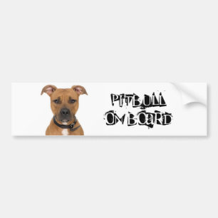 Pitbull aan boord bumpersticker
