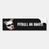 Pitbull aan boord van de bumpersticker (Voorkant)