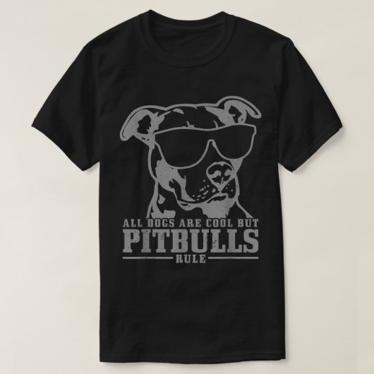 Pitbull alle honden zijn wollen bollen regel grapp t-shirt (Design voorkant)