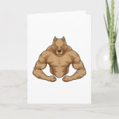 Pitbull als bodybuilder extreem kaart (Voorkant)