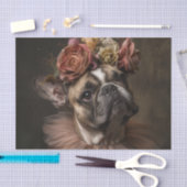 Pitbull als Royalty Princess Tissuepapier (Craft)