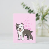 Pitbull / American Staffordshire Terrier Love Briefkaart (Staand voorkant)