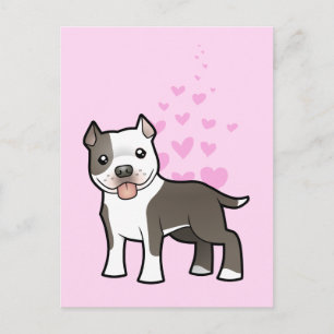 Pitbull / American Staffordshire Terrier Love Briefkaart