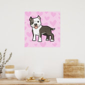Pitbull / American Staffordshire Terrier Love Poster (Keuken)