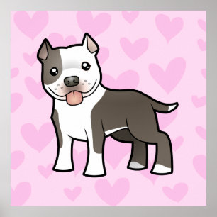 Pitbull / American Staffordshire Terrier Love Poster