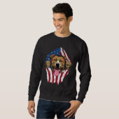 Pitbull Amerikaanse vlag Trui (Voorkant volledig)