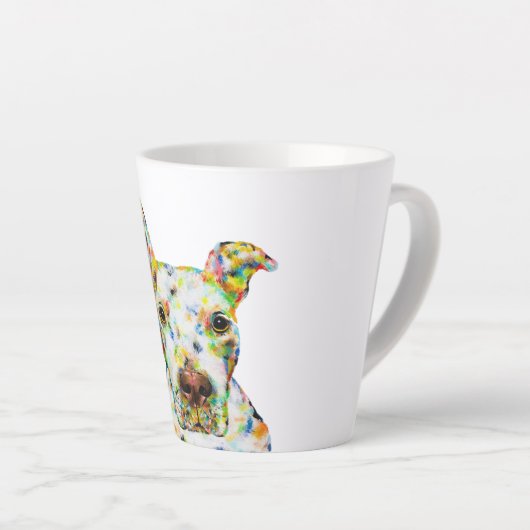Pitbull Art Latte Mok (Rechterhoek)
