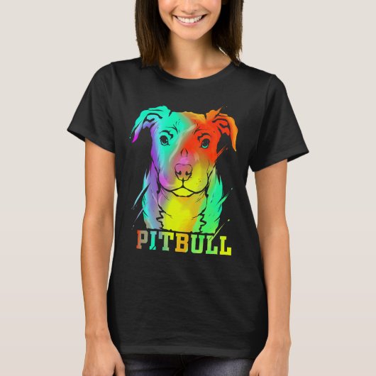 Pitbull Artwork Pit Bull Dog Lover T-shirt (Voorkant)