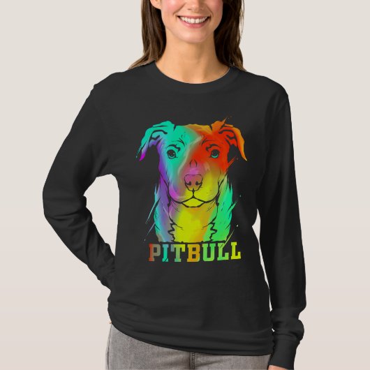 Pitbull Artwork Pit Bull Dog Lover T-shirt (Voorkant)