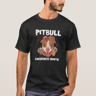 Pitbull Awareness Maand Pitbull Love Dog T-shirt