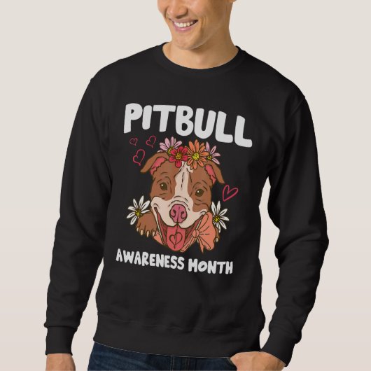 Pitbull Awareness Maand Pitbull Love Dog Trui (Voorkant)
