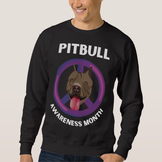Pitbull Awareness Maand Tri Blend Trui (Voorkant)