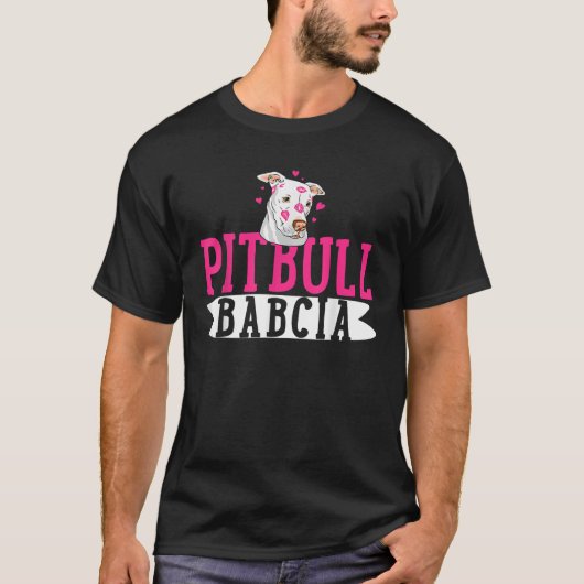 Pitbull Babcia Pit Bull Terrier Hond Piepmoeder T-shirt (Voorkant)