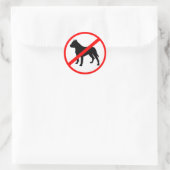 Pitbull Ban Ronde Sticker (Tas)