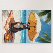 Pitbull Beach Relax Scene Legpuzzel (Horizontaal)