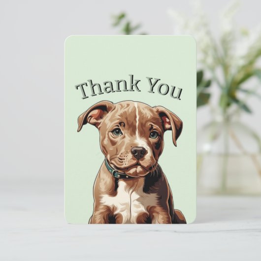 Pitbull bedankkaart  (Staand voorkant)