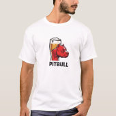 Pitbull & Beer Art Logo T-shirt (Voorkant)