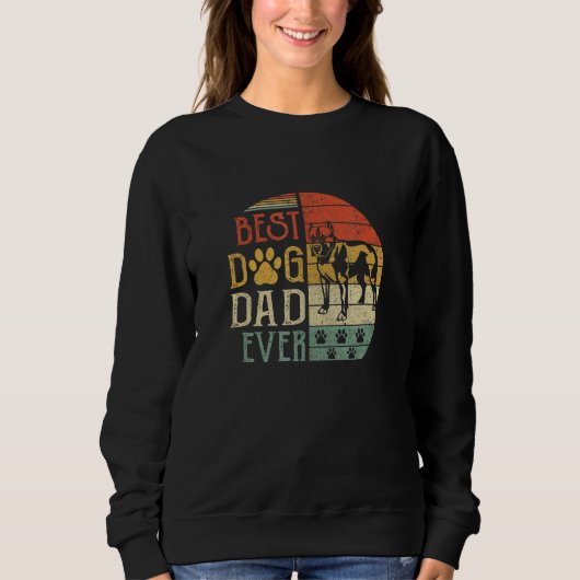 Pitbull Best Dog Dad Oog Vaderdag Ret Trui (Voorkant)