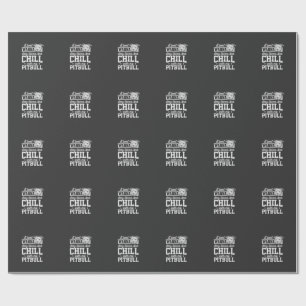 Pitbull Blijf Thuis En Ontspan Design Cadeaupapier