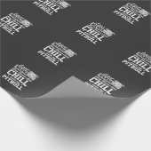 Pitbull Blijf Thuis En Ontspan Design Cadeaupapier (Hoek)