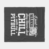 Pitbull Blijf Thuis En Ontspan Design Fleece Deken (Voorkant (Horizontaal))