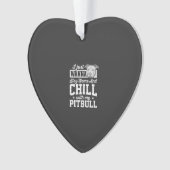 Pitbull Blijf Thuis En Ontspan Design Ornament (voorkant)