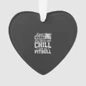 Pitbull Blijf Thuis En Ontspan Design Ornament (voorkant)