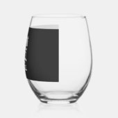 Pitbull Blijf Thuis En Ontspan Design Wijnglas Zonder Voet (Rechts)
