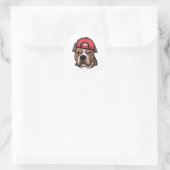 Pitbull Bloods Ronde Sticker (Tas)