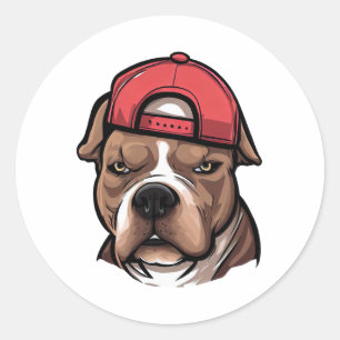 Pitbull Bloods Ronde Sticker