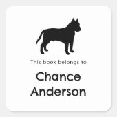 Pitbull boekenplaat sticker (Voorkant)