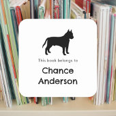 Pitbull boekenplaat sticker