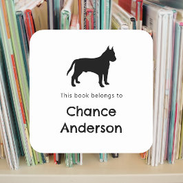 Pitbull boekenplaat sticker