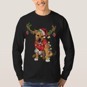 Pitbull bokser mixer geweldige Reindekerst Ligh T-shirt