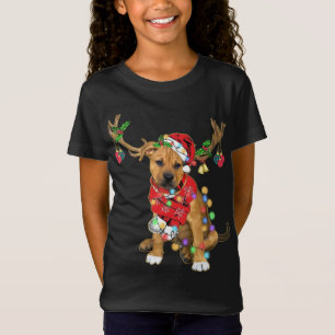 Pitbull bokser mixer geweldige Reindekerst Ligh T-shirt