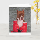 Pitbull Boxer Kaart (Gele Bloem)