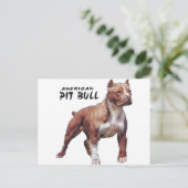 Pitbull Briefkaart (Staand voorkant)