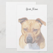 Pitbull briefpapier (Voorkant / Achterkant)